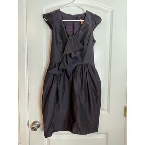 Cue Australia Cocktail Dress US Size Small Black Matte Satin Whimsygoth Formal